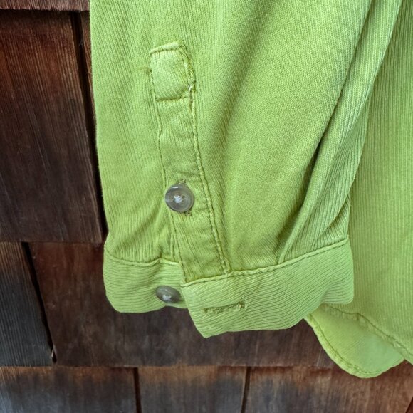 NWT Pilcro Anthropologie Lime The Bo Boyfriend Button Front Shirt - Women's XL - Picture 6 of 14